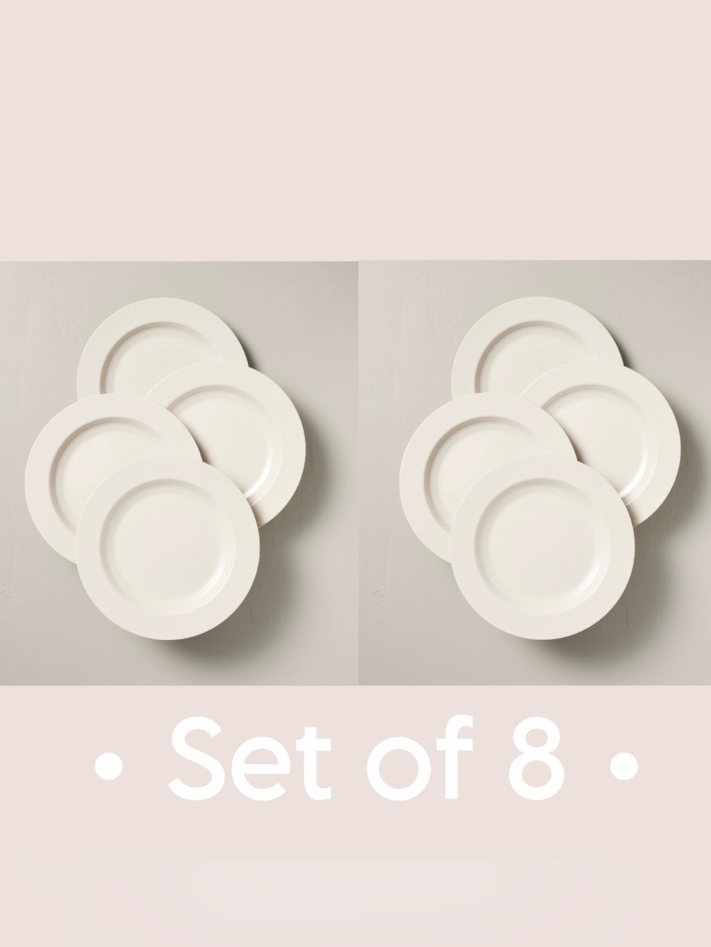 11" Melamine Dinner Plates Sour Cream - Hearth & Hand™ with Magnolia •8 pk•